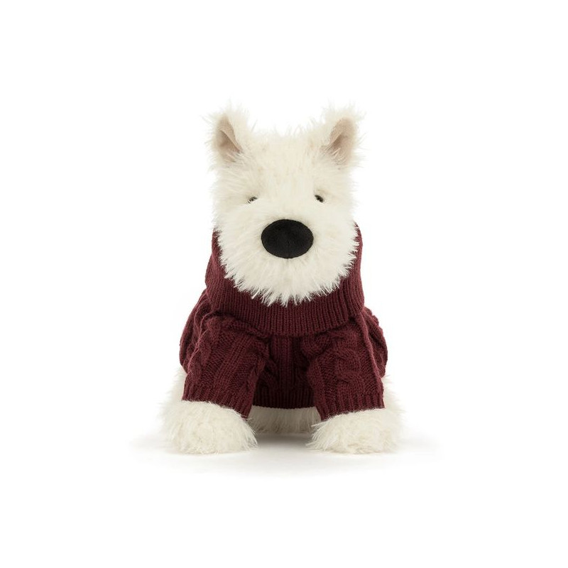 Terrier Kremowy w Swetrze 25 cm