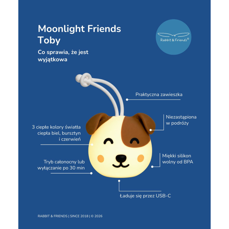 Moonlight Friends - Pies TOBY lampka...