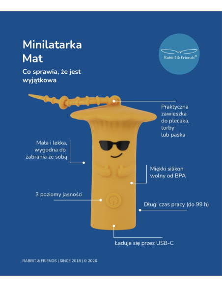 Minilatarka - seria FOREST- Grzybek kurka MAT