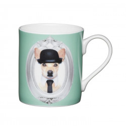 Zestaw 4 zielonych kubków mini z pieskiem