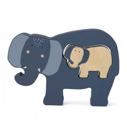 Mrs Elephant  Drewniane puzzle