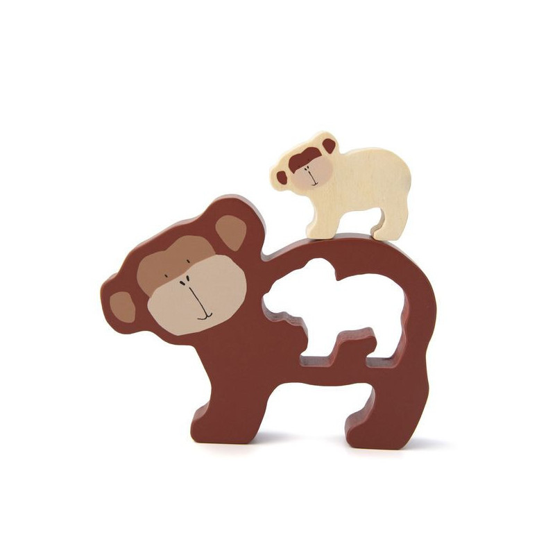 Mr Monkey Drewniane puzzle