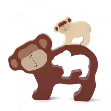 Mr Monkey Drewniane puzzle