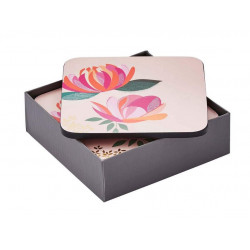 Peony Pink Podkładki pod szklanki 6szt