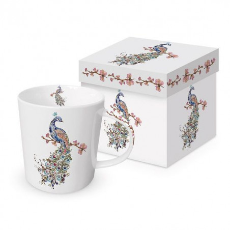 Green Peacock Kubek w pudełku