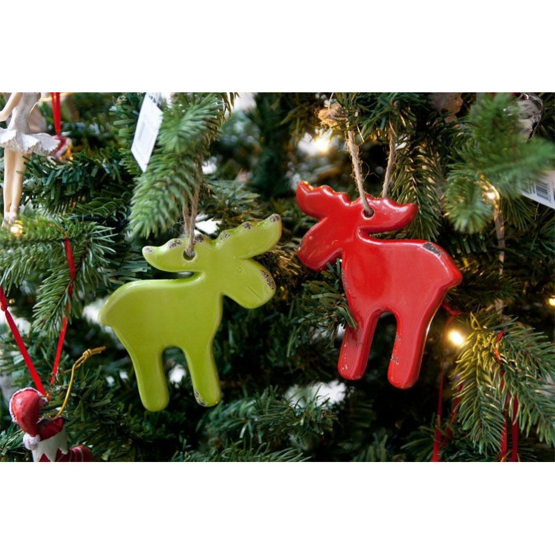 Ceramiczny łoś zielony lub czerwony 1...