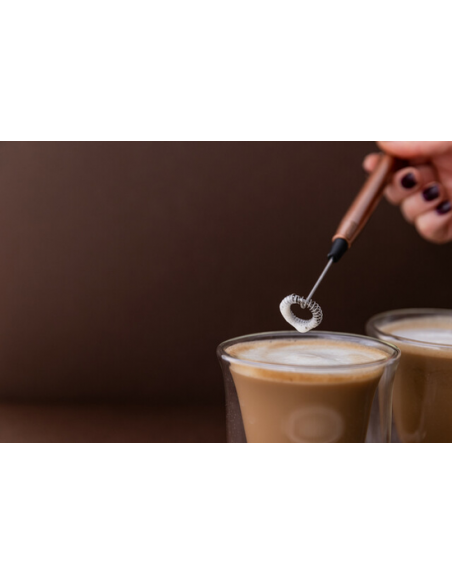 LC DRINKS Spieniacz do mleka na baterie miedziany