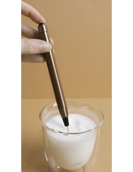 LC DRINKS Spieniacz do mleka na baterie miedziany