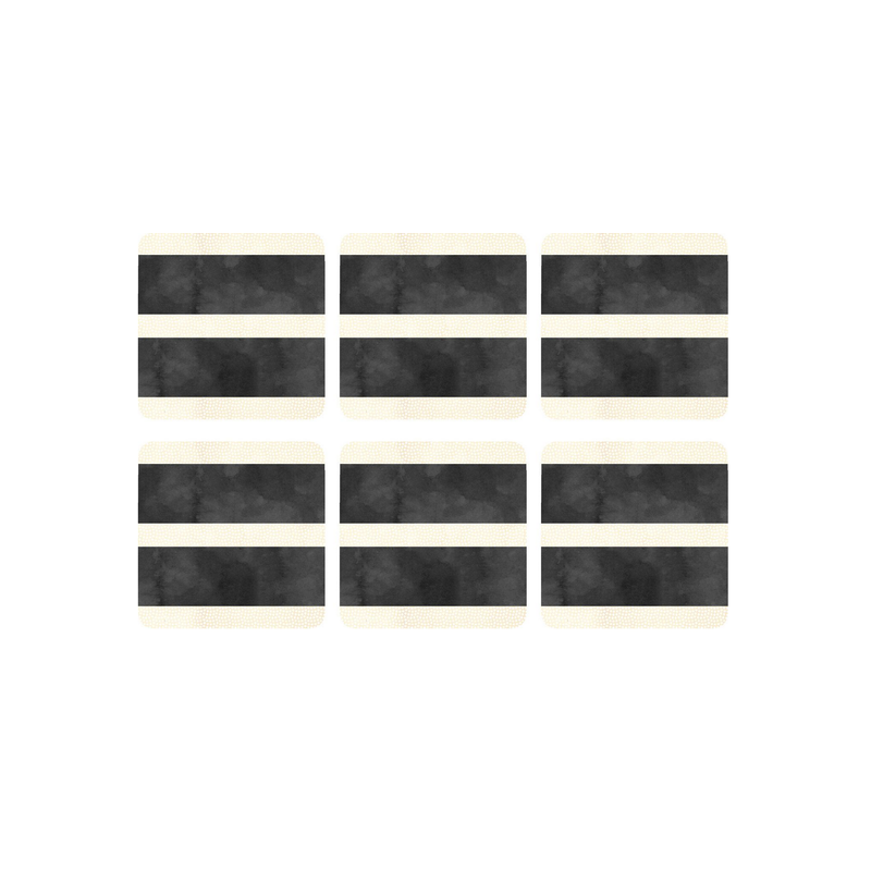 Czarno Białe Podkładki małe 6 szt.