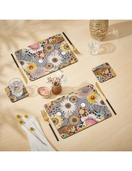 Kwiatowa Dżungla Podkładki średnie 6 szt.