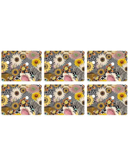 Kwiatowa Dżungla Podkładki średnie 6 szt.