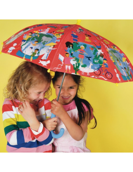 Jeden Świat Parasolka Zmieniająca Kolory 