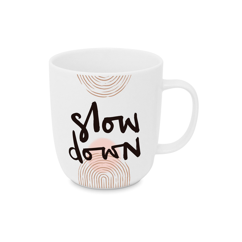 Zwolnij Kubek Porcelanowy Biały 400 ml 