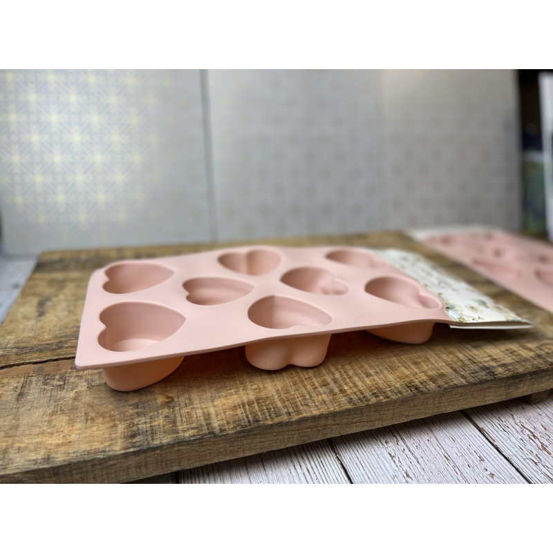 Forma Silikonowa Serduszka Pudrowy Róż