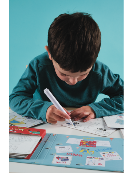 Karty wodne z pisakiem - Na budowie